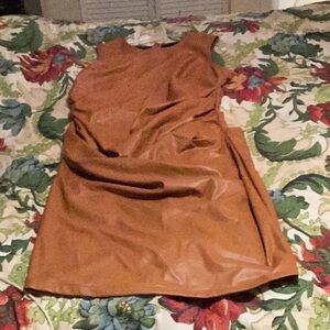 Elegant Tan Sleeveless Dress